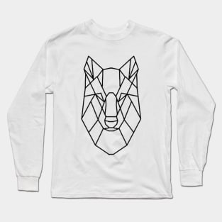 Geometric Wolf Long Sleeve T-Shirt